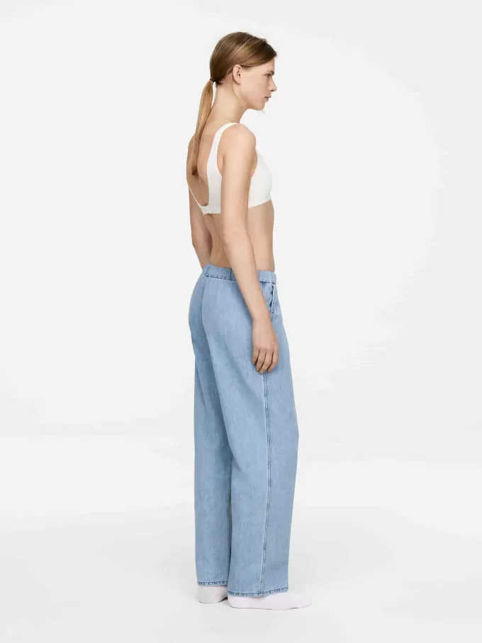 Denimbukser med snoretræk Denimbukser med snoretræk