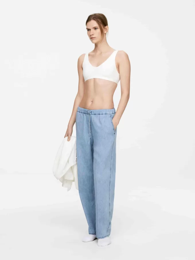 Denimbukser med snoretræk Denimbukser med snoretræk