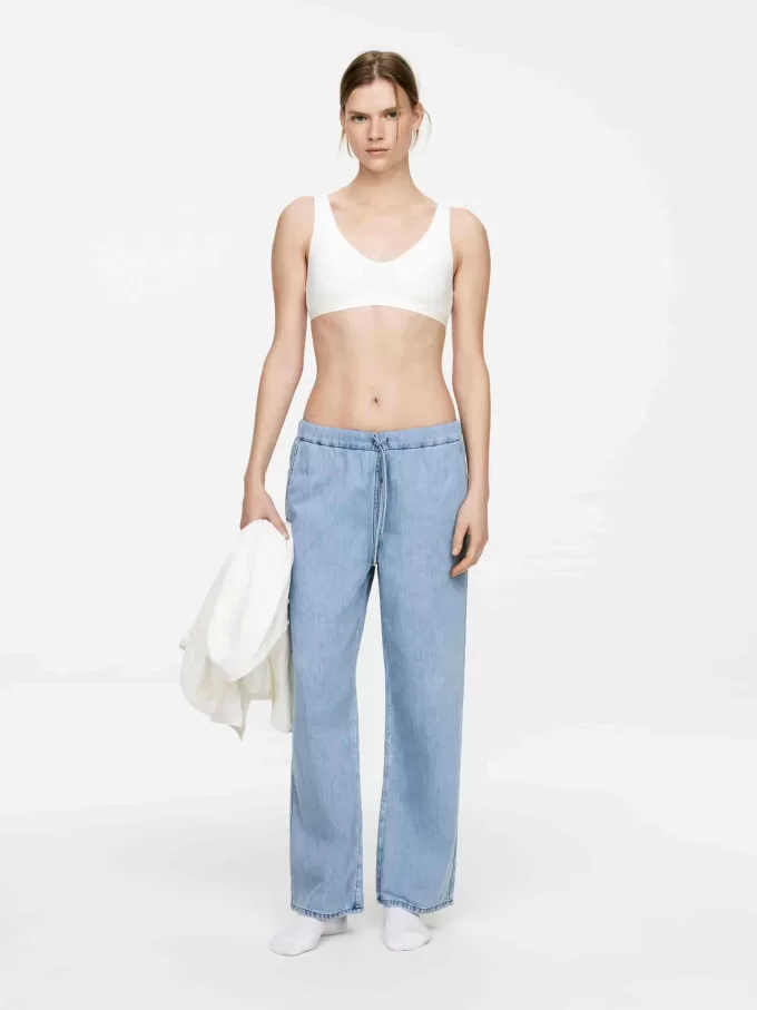 Denimbukser med snoretræk Denimbukser med snoretræk