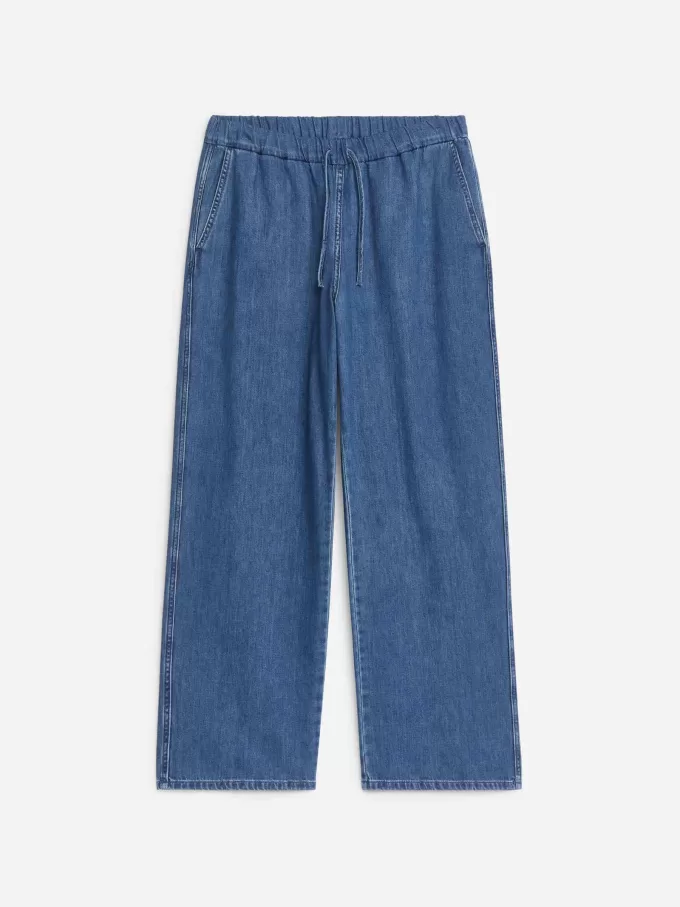 Denimbukser med snoretræk Denimbukser med snoretræk