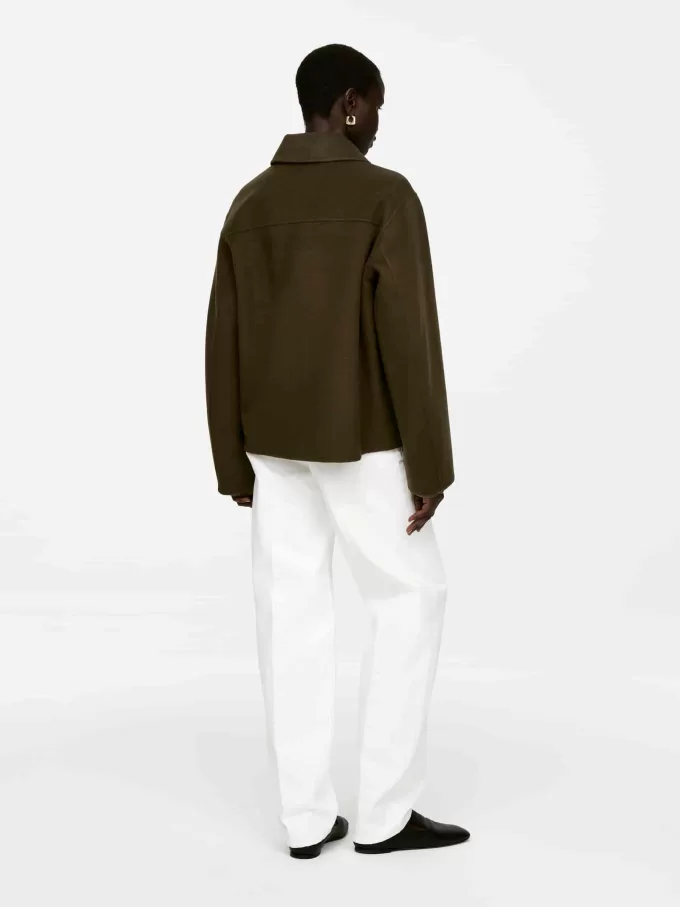 Dobbelt-Face uld overshirt