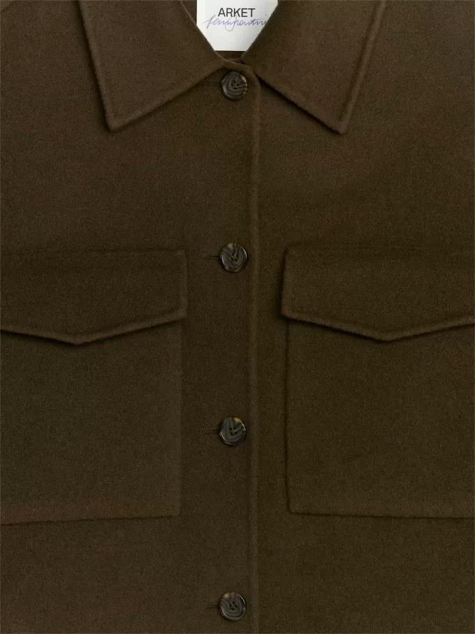 Dobbelt-Face uld overshirt