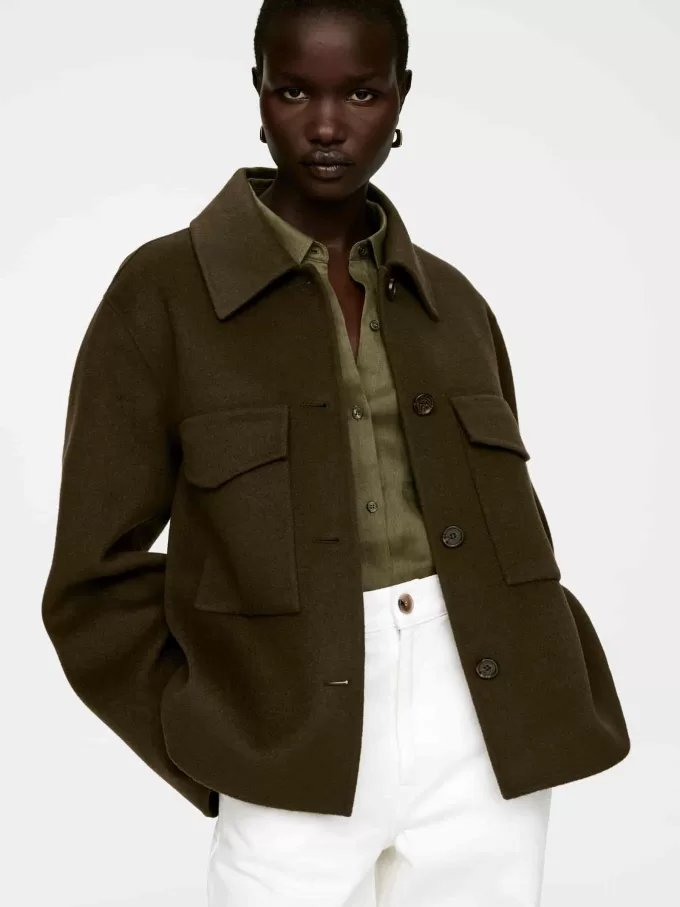 Dobbelt-Face uld overshirt