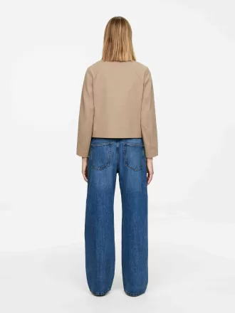 Dobbeltradet bomuldsblazer