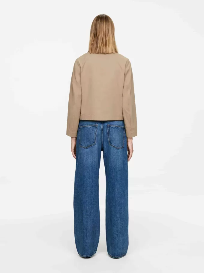 Dobbeltradet bomuldsblazer