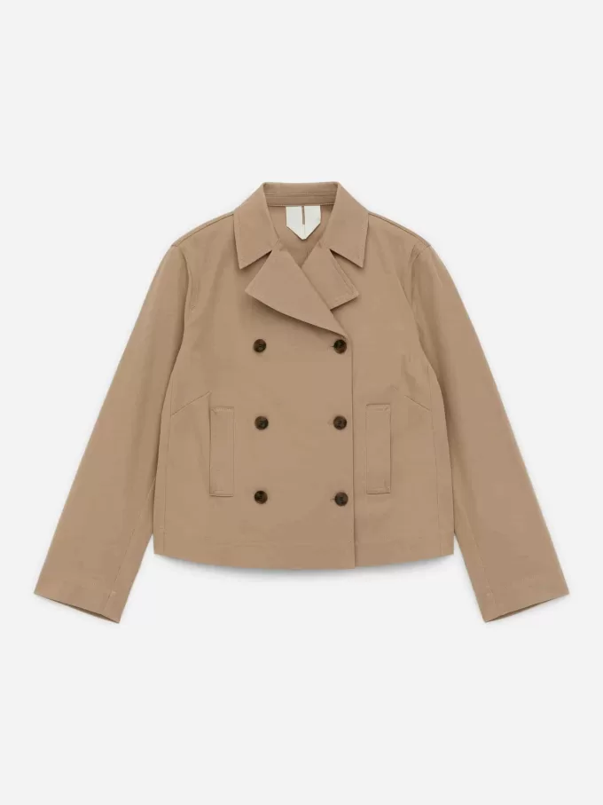 Dobbeltradet bomuldsblazer