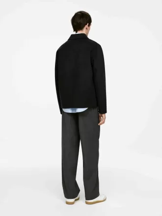 Double-face uld-blend jakke