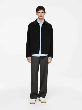 Double-face uld-blend jakke