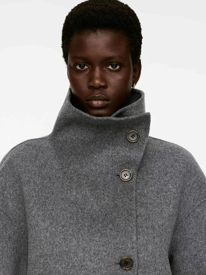 Doublé uldblandingsjakke Doublé uldblandingsjakke