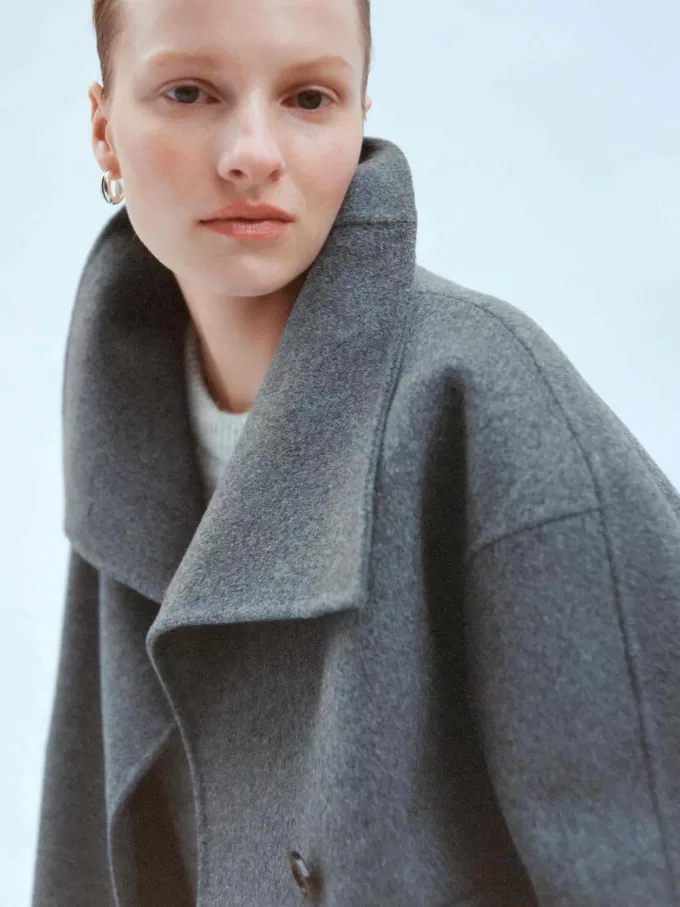 Doublé uldblandingsjakke Doublé uldblandingsjakke