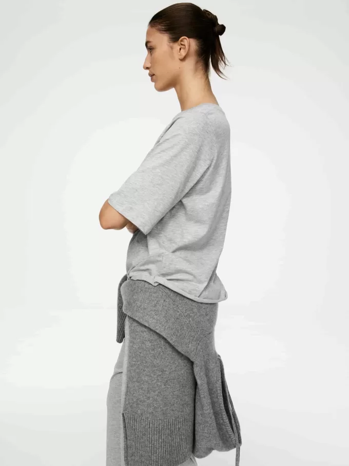 Drapy T-shirt i bomuld