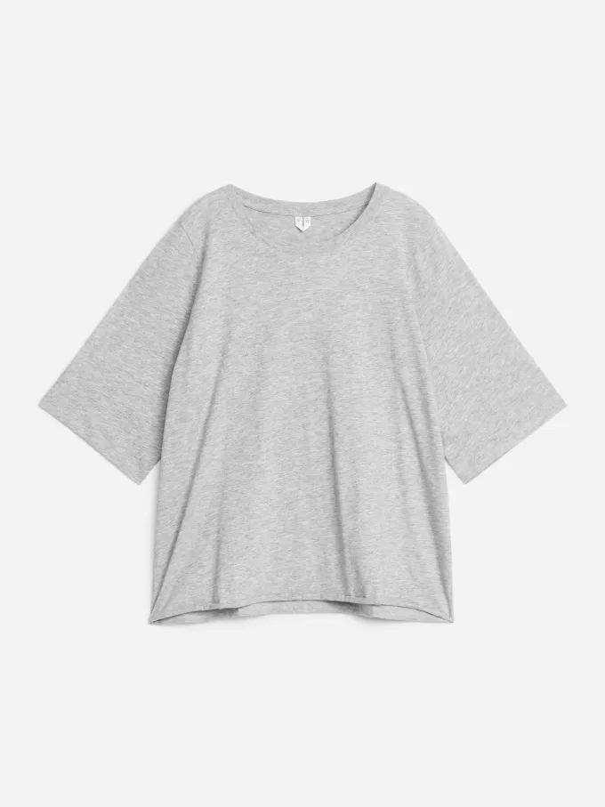 Drapy T-shirt i bomuld