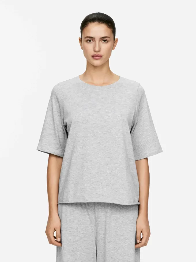 Drapy T-shirt i bomuld