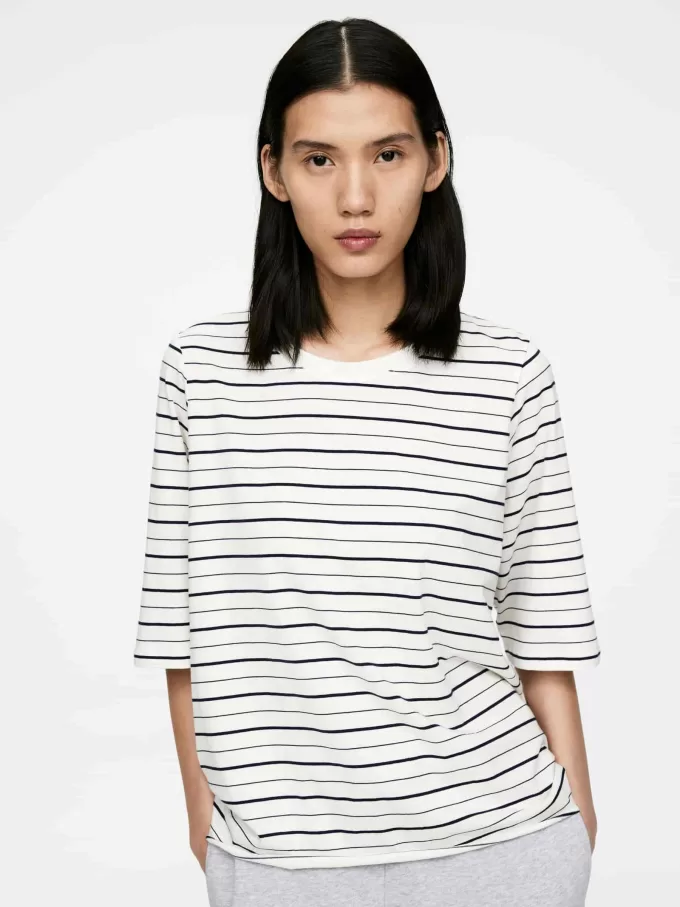 Drapy T-shirt i bomuld Drapy T-shirt i bomuld