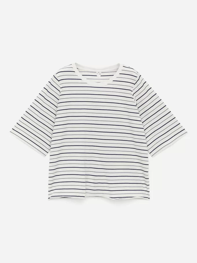 Drapy T-shirt i bomuld Drapy T-shirt i bomuld