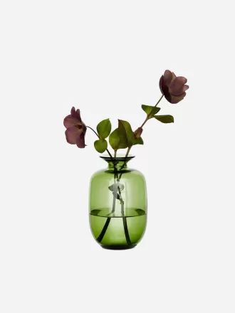 Farvet glasvase 11 cm