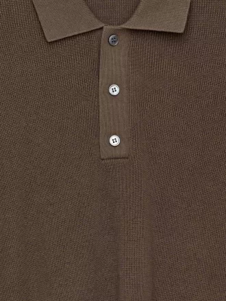 Finstrikket poloshirt