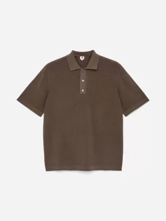 Finstrikket poloshirt