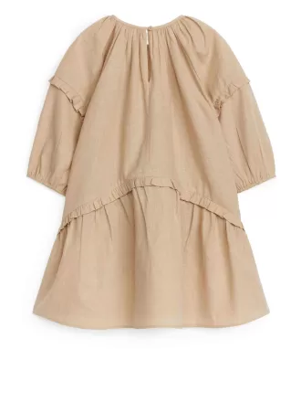 Flæse linned blanding kjole