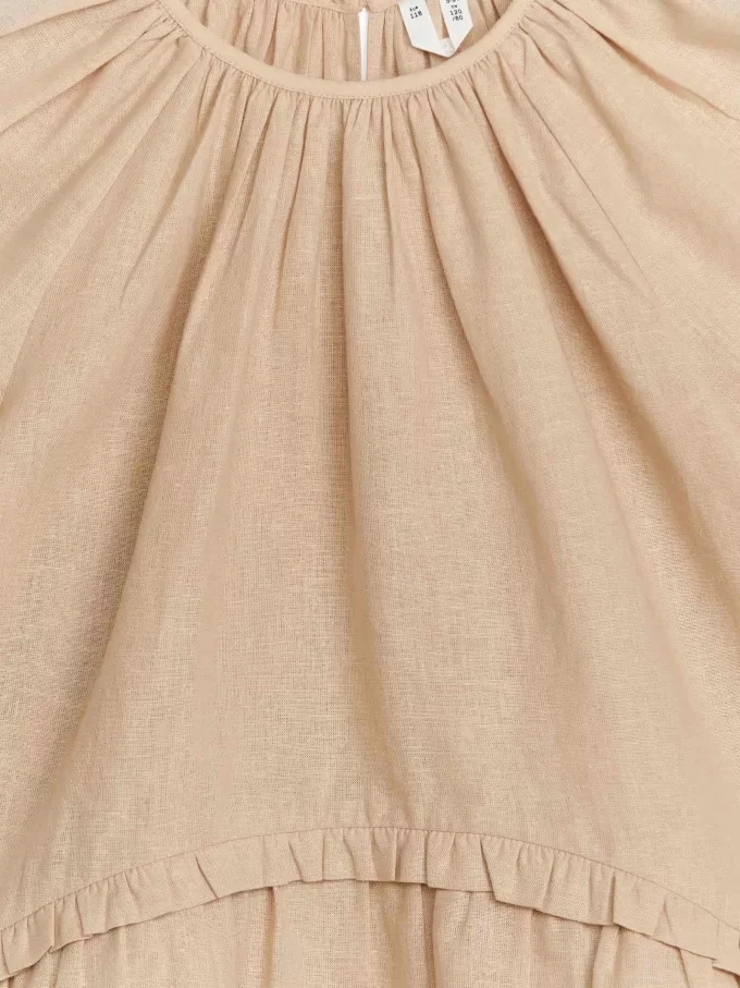 Flæse linned blanding kjole