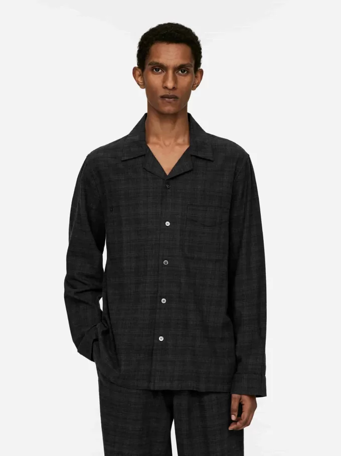 Flanell pyjamasskjorte