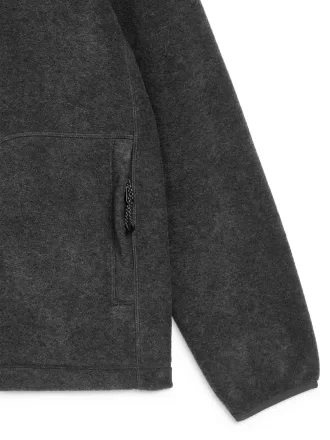 Fleece jakke med lynlås