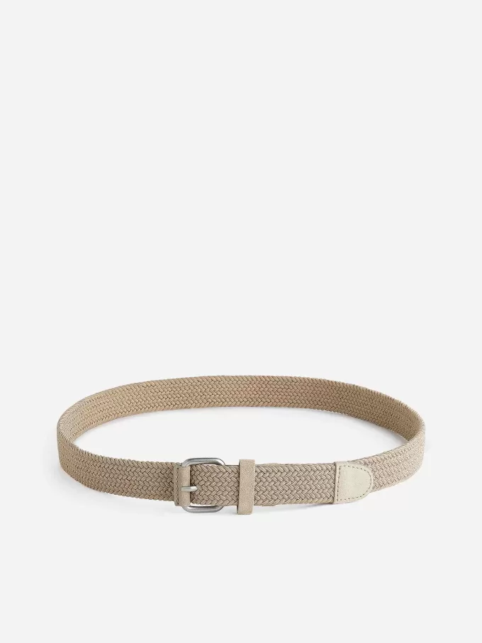 Flettet læder trimmet bælte