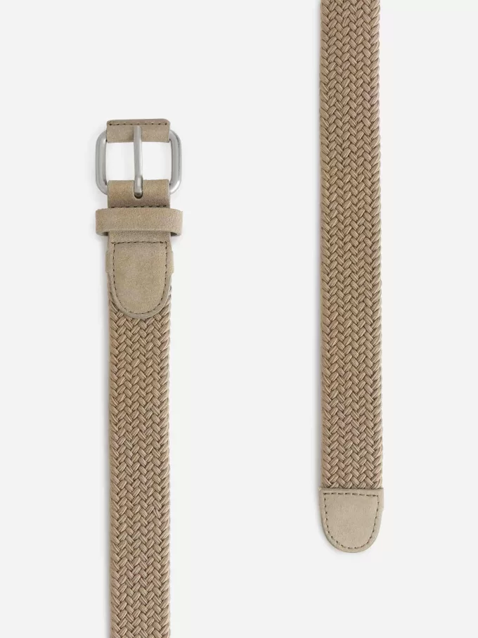 Flettet læder trimmet bælte