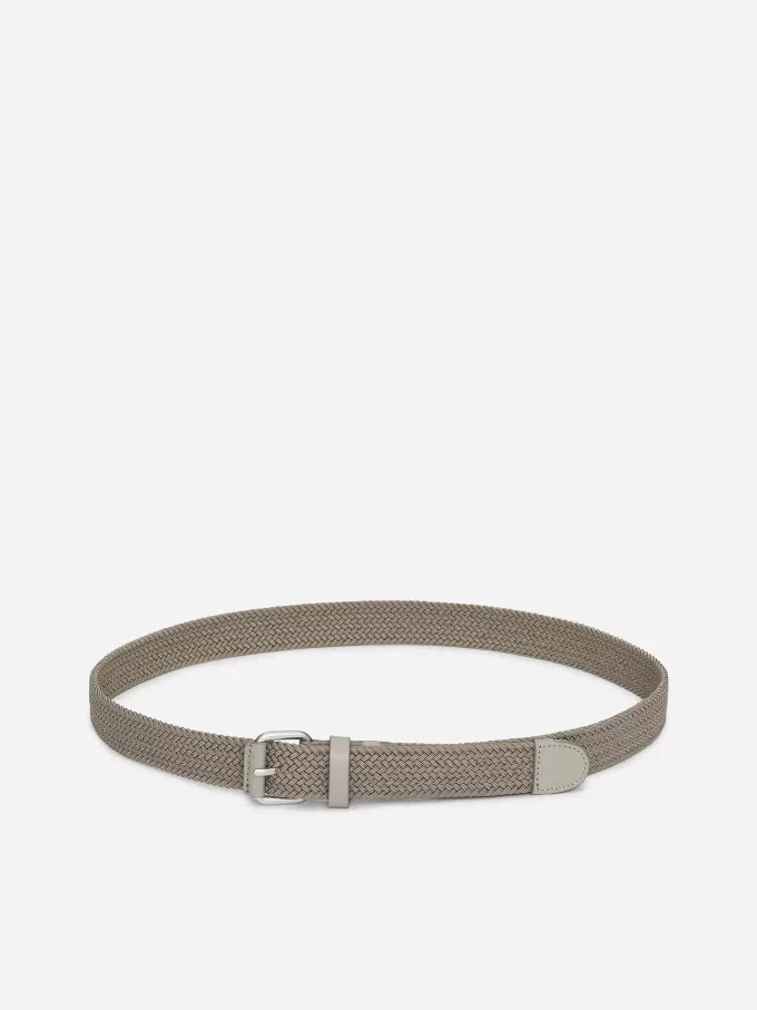 Flettet læder trimmet bælte