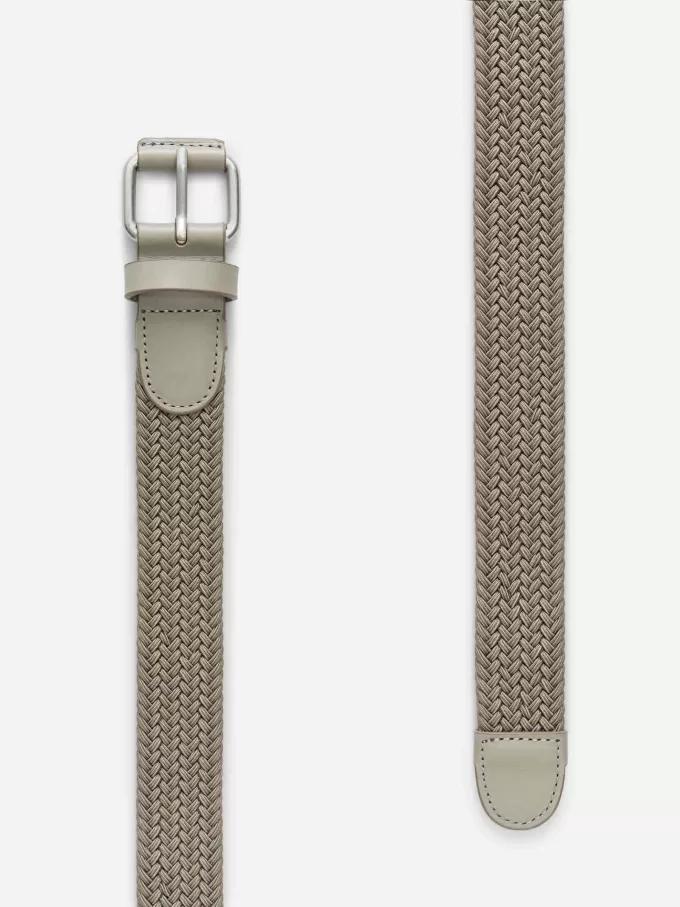 Flettet læder trimmet bælte