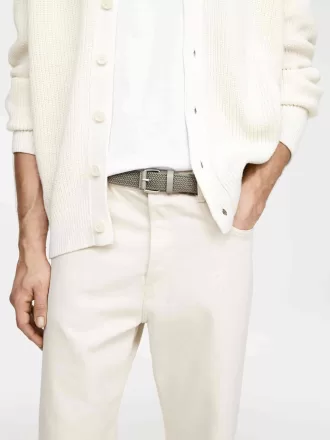 Flettet læder trimmet bælte