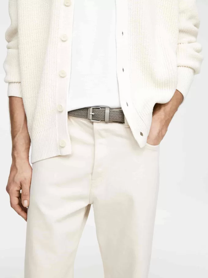 Flettet læder trimmet bælte