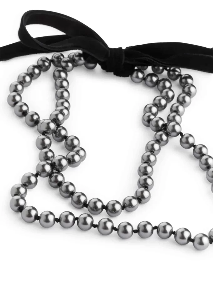 Glasperle fløjl halskæde Glasperle fløjl halskæde