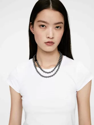 Glasperle fløjl halskæde