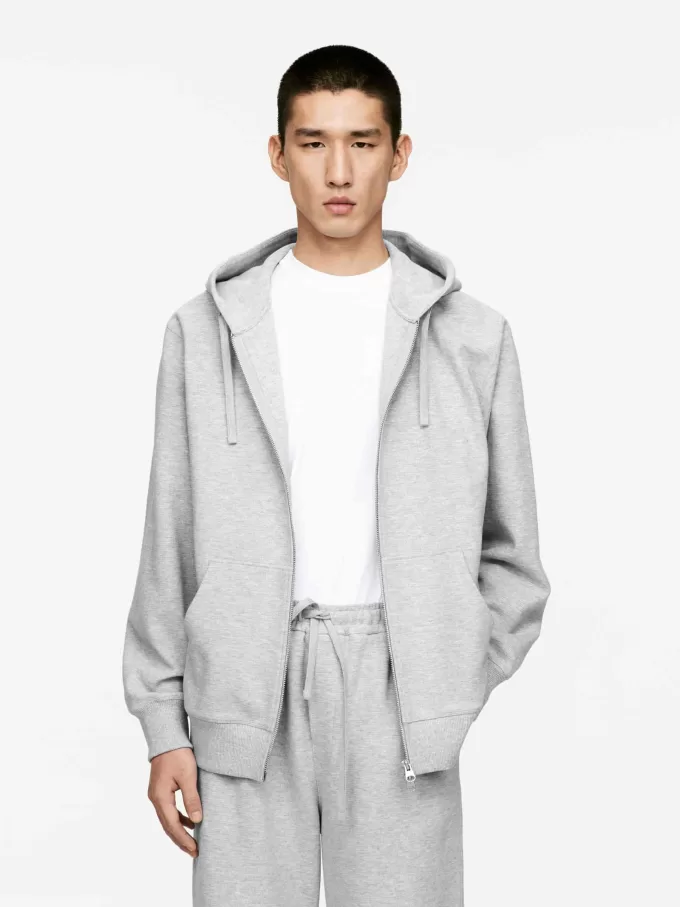 Hættetrøje med lynlås