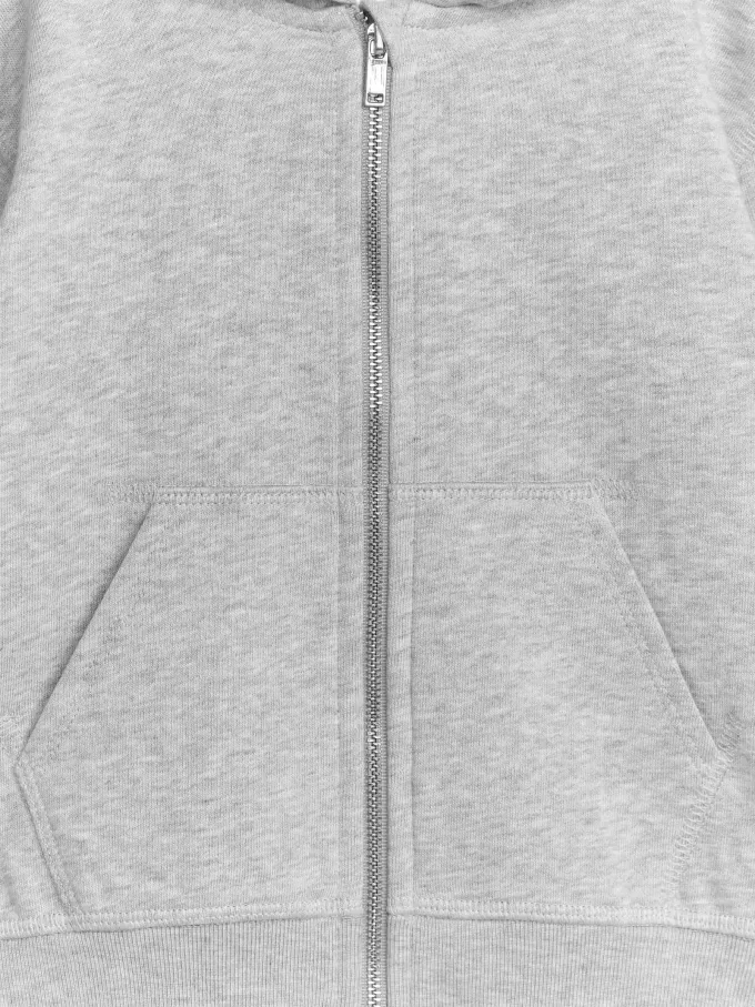 Hættetrøje med lynlås