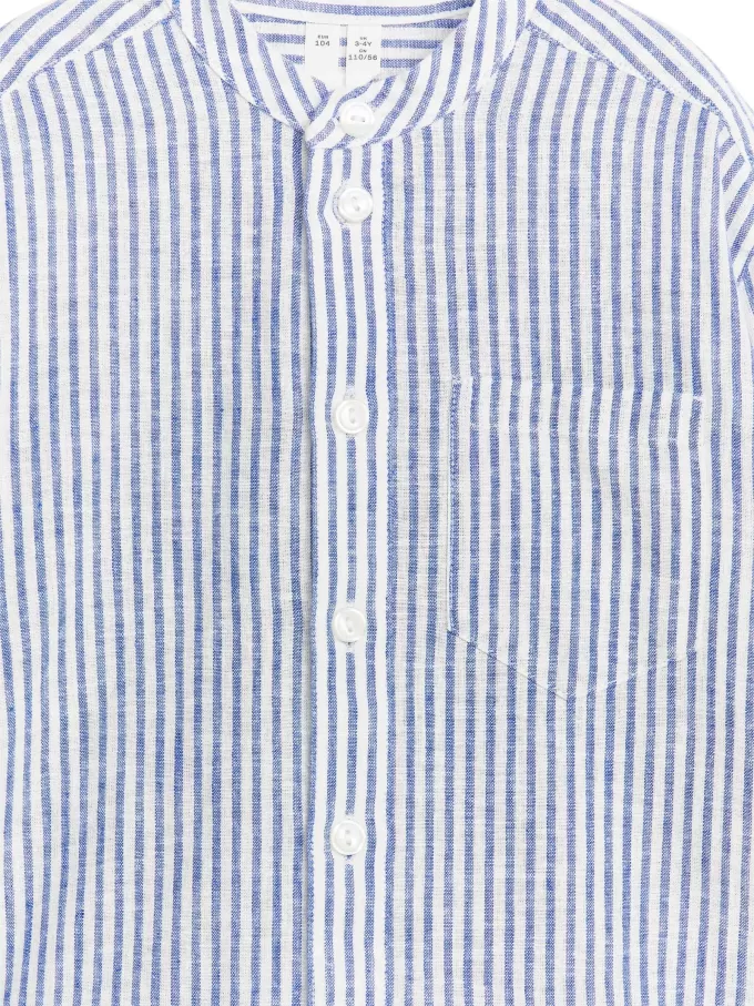 Henley linned skjorte