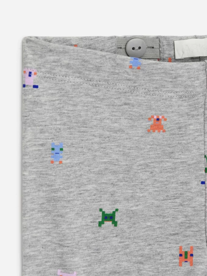 Jersey-leggings med tryk