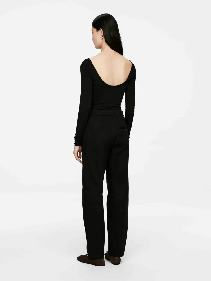 Jersey-top med rund hals Jersey-top med rund hals