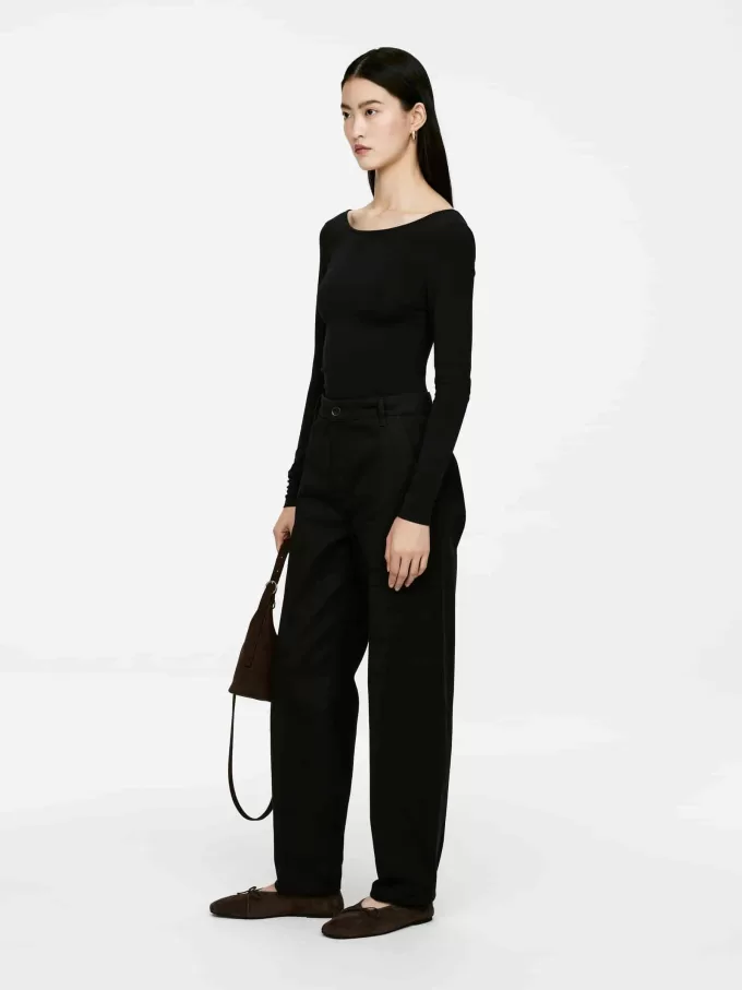 Jersey-top med rund hals Jersey-top med rund hals