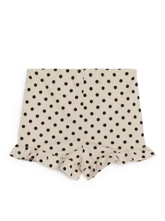 Jerseyshorts med flæser Jerseyshorts med flæser