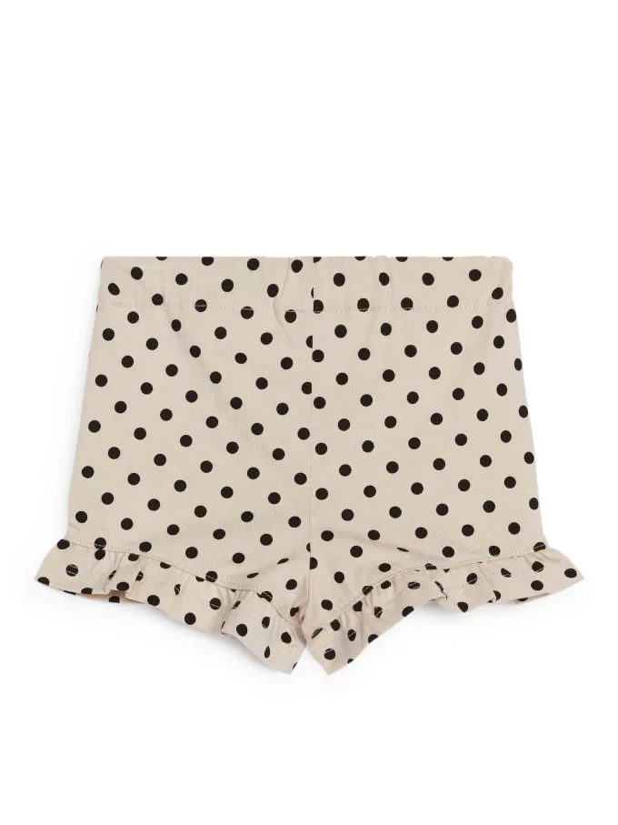 Jerseyshorts med flæser Jerseyshorts med flæser