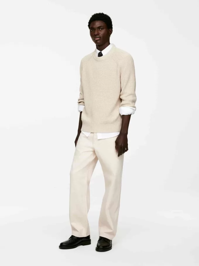 Jumper i linned bomuld