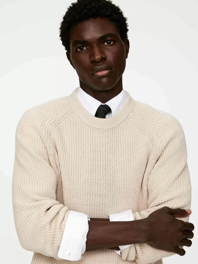 Jumper i linned bomuld