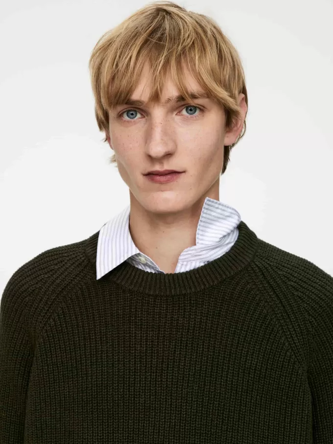 Jumper i linned bomuld