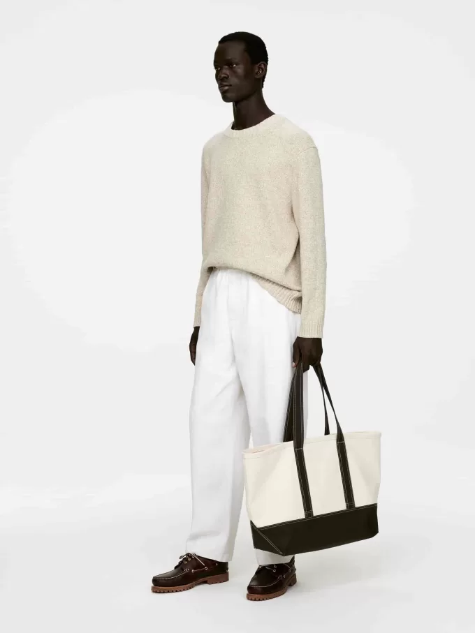 Jumper i tekstureret bomuldsblanding Jumper i tekstureret bomuldsblanding