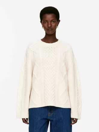 Kabelstrikket uldtrøje