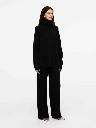 Kashmir-uldtrøje med rullehals