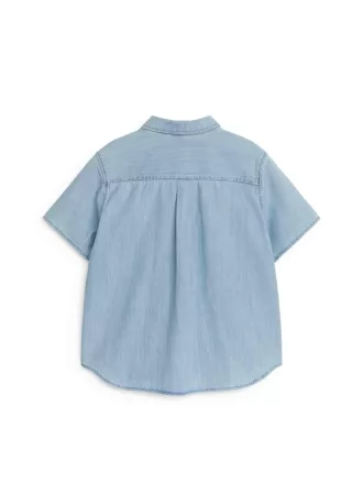 Kortærmet denimskjorte