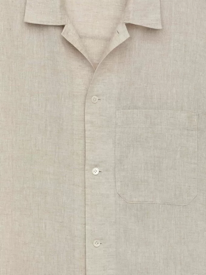 Kortærmet linnedskjorte